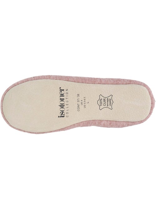 Pantofole ballerine ultraconfortevole, suola in cuoio, donna isotoner - Kiabi Pantofole ballerine ultraconfortevole, suola in cuoio, donna isotoner - Kiabi