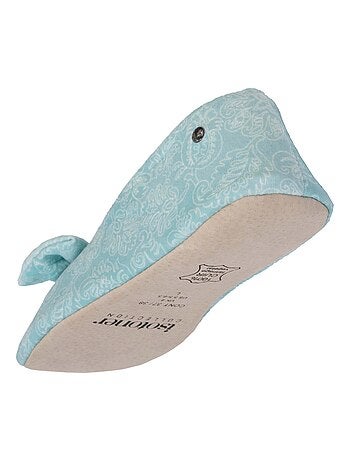 Pantofole ballerine ultraconfortevole, suola in cuoio, donna Isotoner