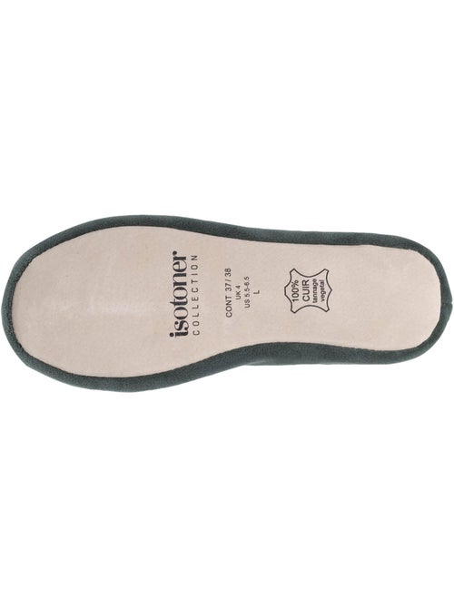 Pantofole ballerine ultraconfortevole, suola in cuoio, donna isotoner - Kiabi Pantofole ballerine ultraconfortevole, suola in cuoio, donna isotoner - Kiabi