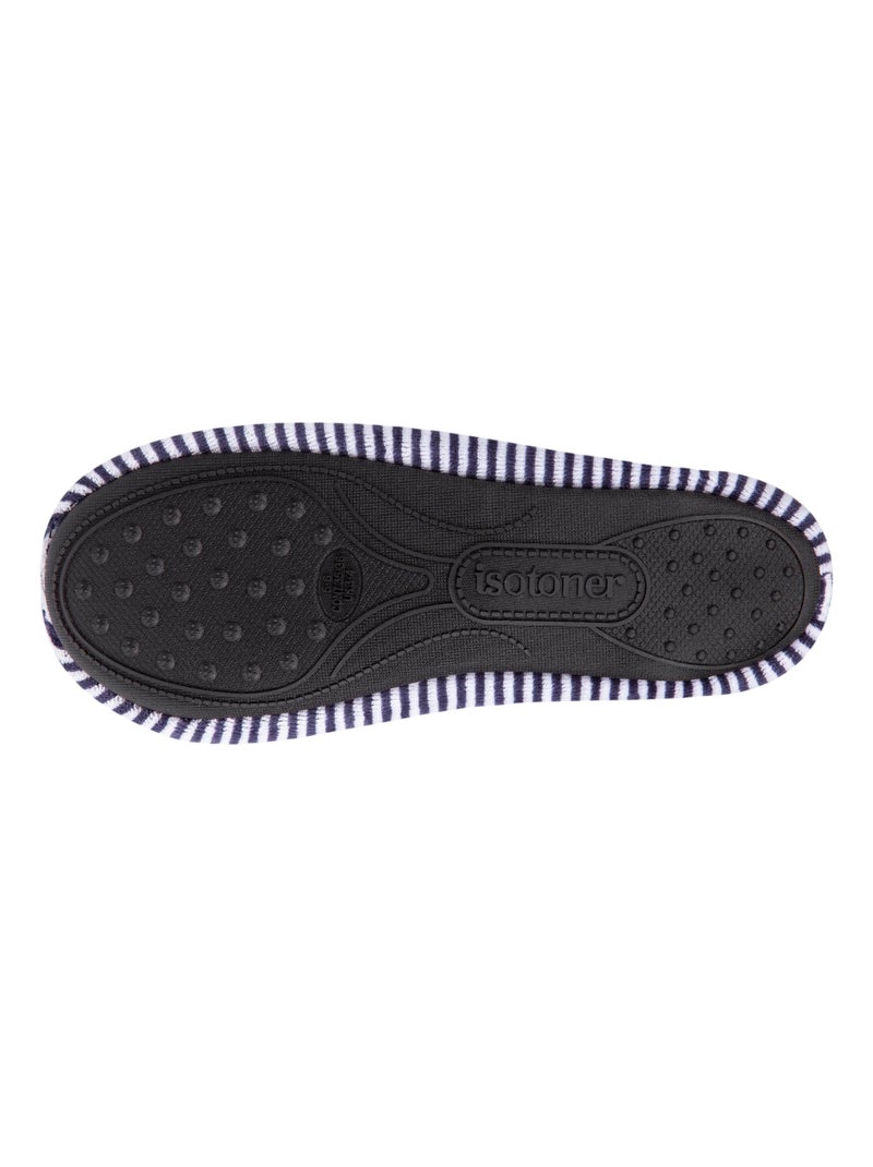 Pantofole ballerine velluto bambina Isotoner Blu Bianco - Kiabi