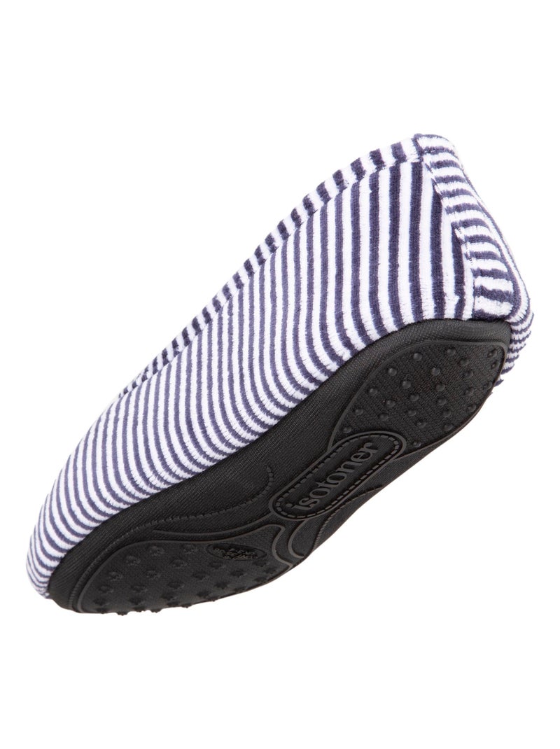 Pantofole ballerine velluto bambina Isotoner Blu Bianco - Kiabi