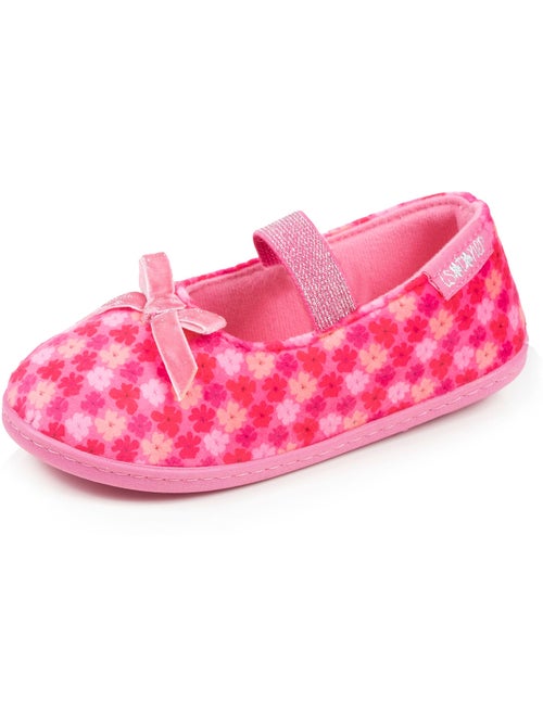 Pantofole ballerine velluto, vestibilità morbida, facile da bambina Isotoner - Kiabi