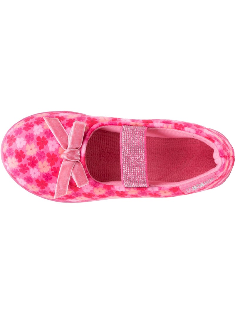 Pantofole ballerine velluto, vestibilità morbida, facile da bambina Isotoner Rosa - Kiabi