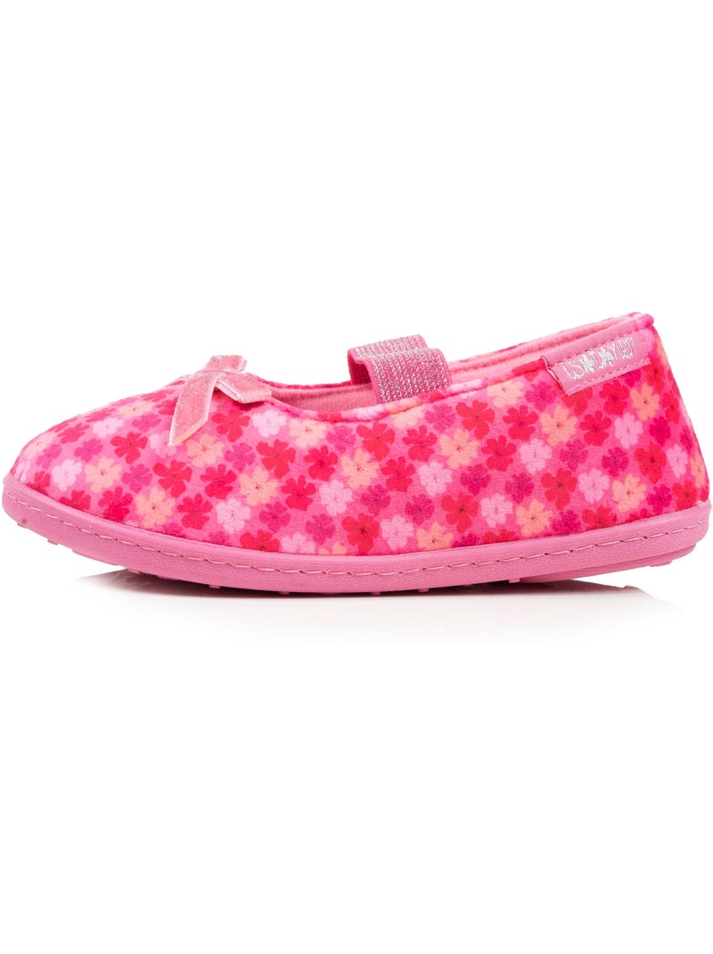 Pantofole ballerine velluto, vestibilità morbida, facile da bambina Isotoner Rosa - Kiabi