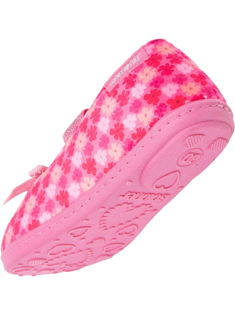 Pantofole ballerine velluto, vestibilità morbida, facile da bambina Isotoner Rosa - Kiabi