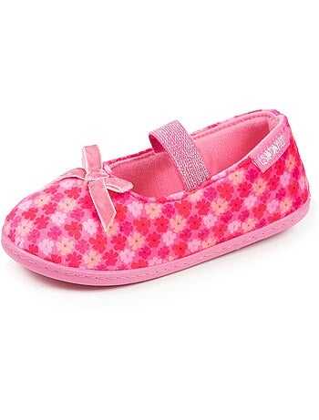 Pantofole ballerine velluto, vestibilità morbida, facile da bambina
