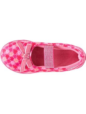 Pantofole ballerine velluto, vestibilità morbida, facile da bambina