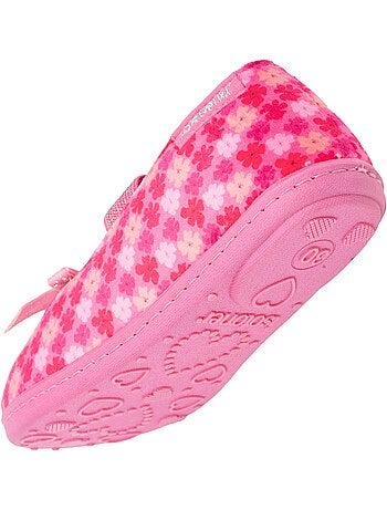 Pantofole ballerine velluto, vestibilità morbida, facile da bambina