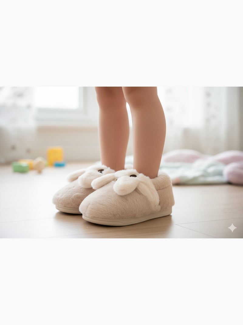 Pantofole Bambino Animali 3D Ultra Morbide MB732831 Beige - Kiabi