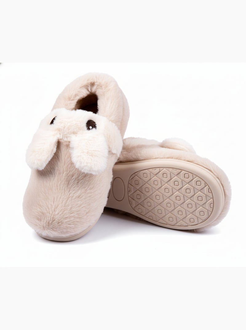 Pantofole Bambino Animali 3D Ultra Morbide MB732831 Beige - Kiabi