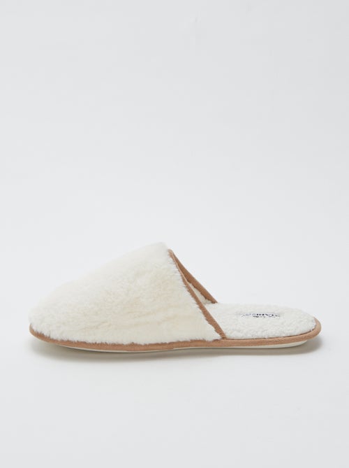 Pantofole basiche in finta pelliccia - Kiabi