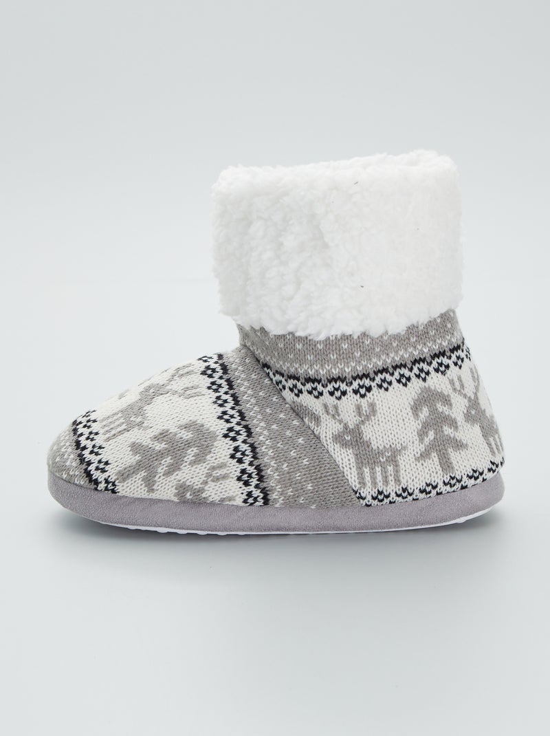 Brandsseller Clogs Pantofole Bambino Imbottite – Sfumate Rosso/Grigio, Cinghia Tallone, 33 EU