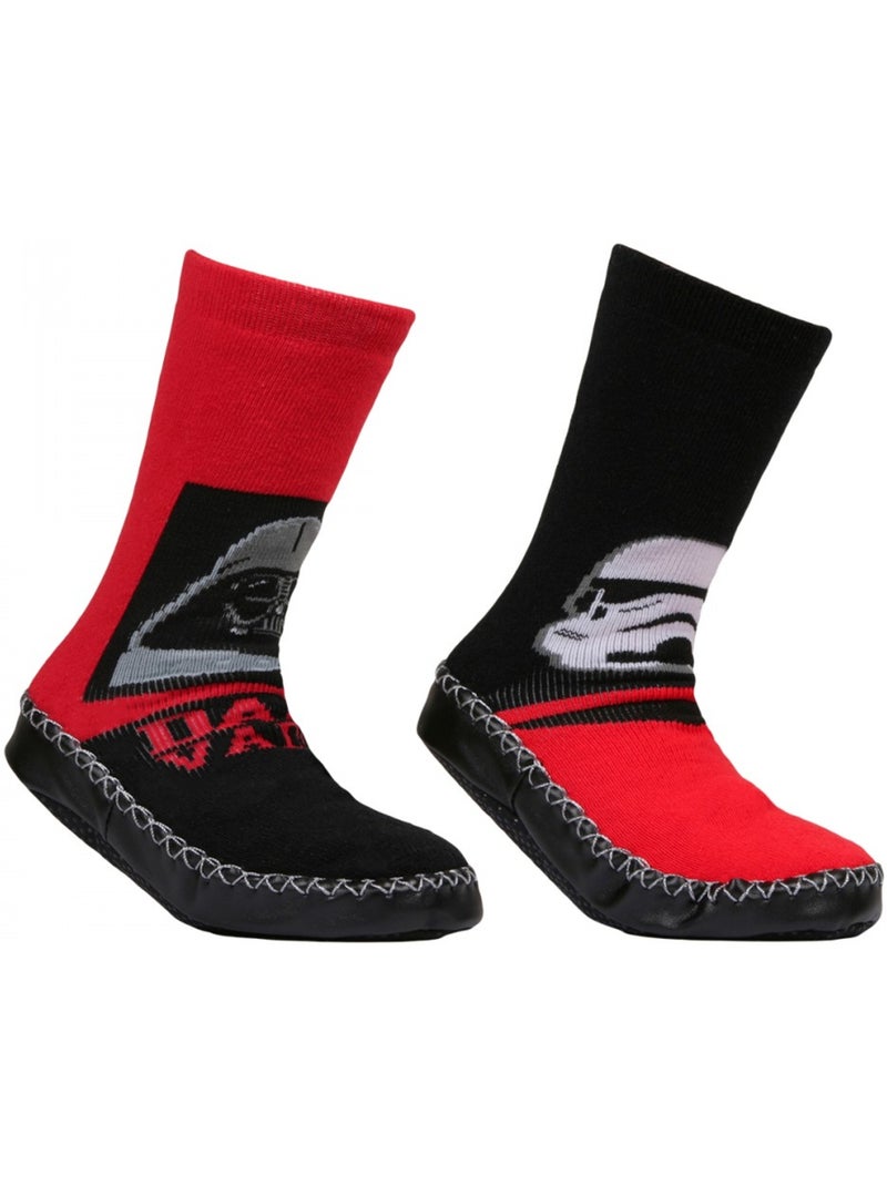 Pantofole calzini confezione da 2 STAR WARS Nero - Kiabi