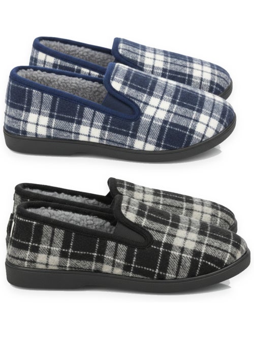 Pantofole charentaise uomo ozabi confezione da 2 paia suola antiscivolo - Kiabi Pantofole charentaise uomo ozabi confezione da 2 paia suola antiscivolo - Kiabi