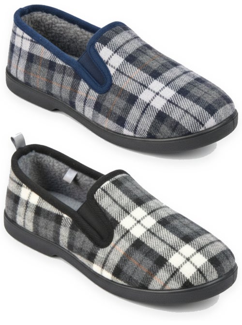 Pantofole charentaise uomo ozabi confezione da 2 paia suola antiscivolo - Kiabi Pantofole charentaise uomo ozabi confezione da 2 paia suola antiscivolo - Kiabi
