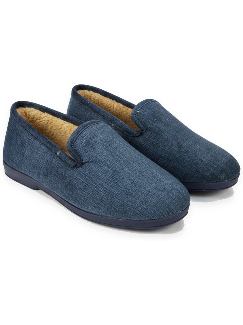 Pantofole charentaise uomo ozabi effetto strutturato Blu marino - Kiabi