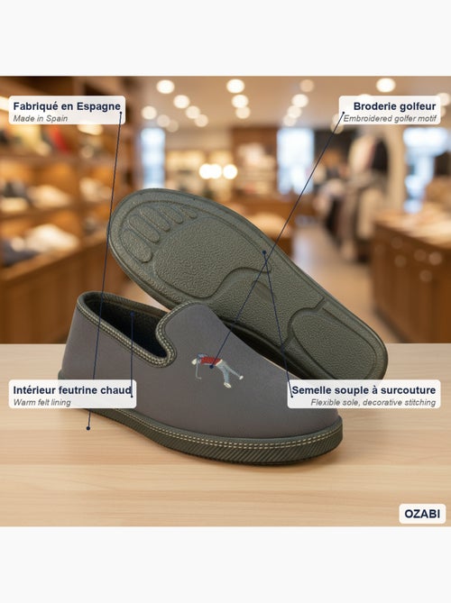 Pantofole charentaise uomo ozabi ricamo fantasia - Kiabi