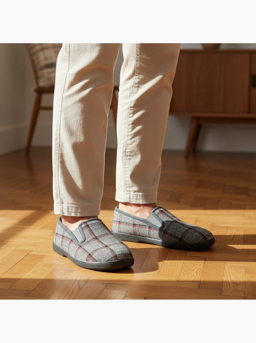 Pantofole charentaise uomo scozzese antiscivolo ozabi - Kiabi