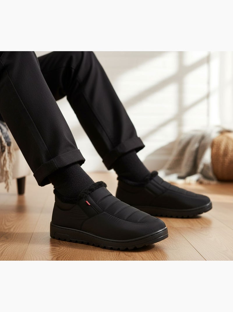 Pantofole charentaises alte PREMIUM MU9738 Nero - Kiabi