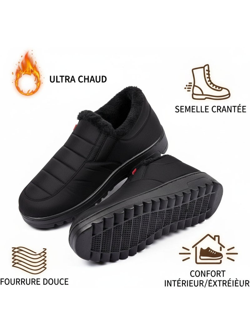 Pantofole charentaises alte PREMIUM MU9738 Nero - Kiabi