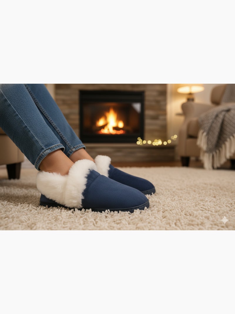 Pantofole Charentaises donna Ultra Leggere MD9691 Blu marino - Kiabi