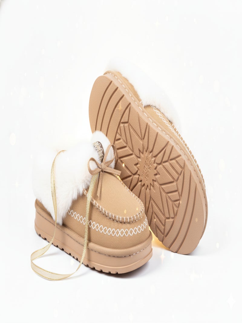 Pantofole Charentaises Ultra Leggere Sherpa MD10158 Cammello - Kiabi