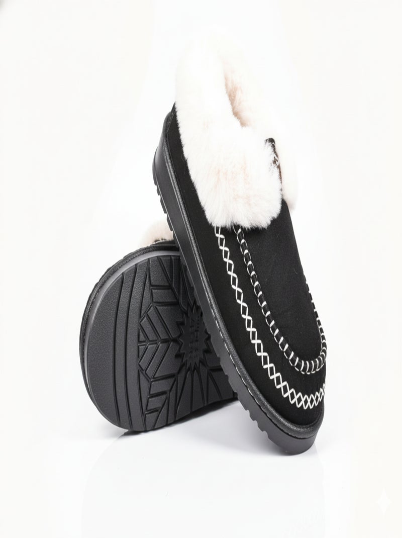Pantofole Charentaises Ultra Leggere Sherpa MD10158 Nero - Kiabi