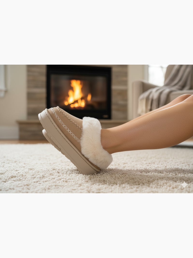 Pantofole Charentaises Ultra Leggere Sherpa MD10158 Tortora - Kiabi