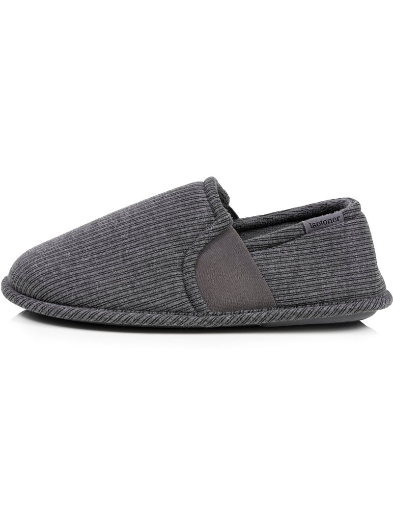 Pantofole chiuse jersey, facile da infilare, supporto uomo Isotoner Grigio - Kiabi