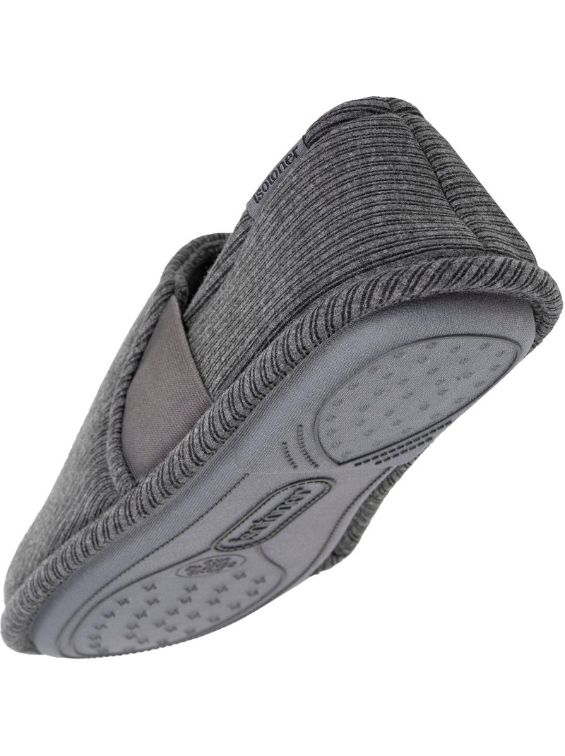 Pantofole chiuse jersey, facile da infilare, supporto uomo Isotoner Grigio - Kiabi