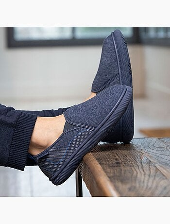 Pantofole chiuse maglia, suola bloup XTRA comfort, buon uomo Isotoner