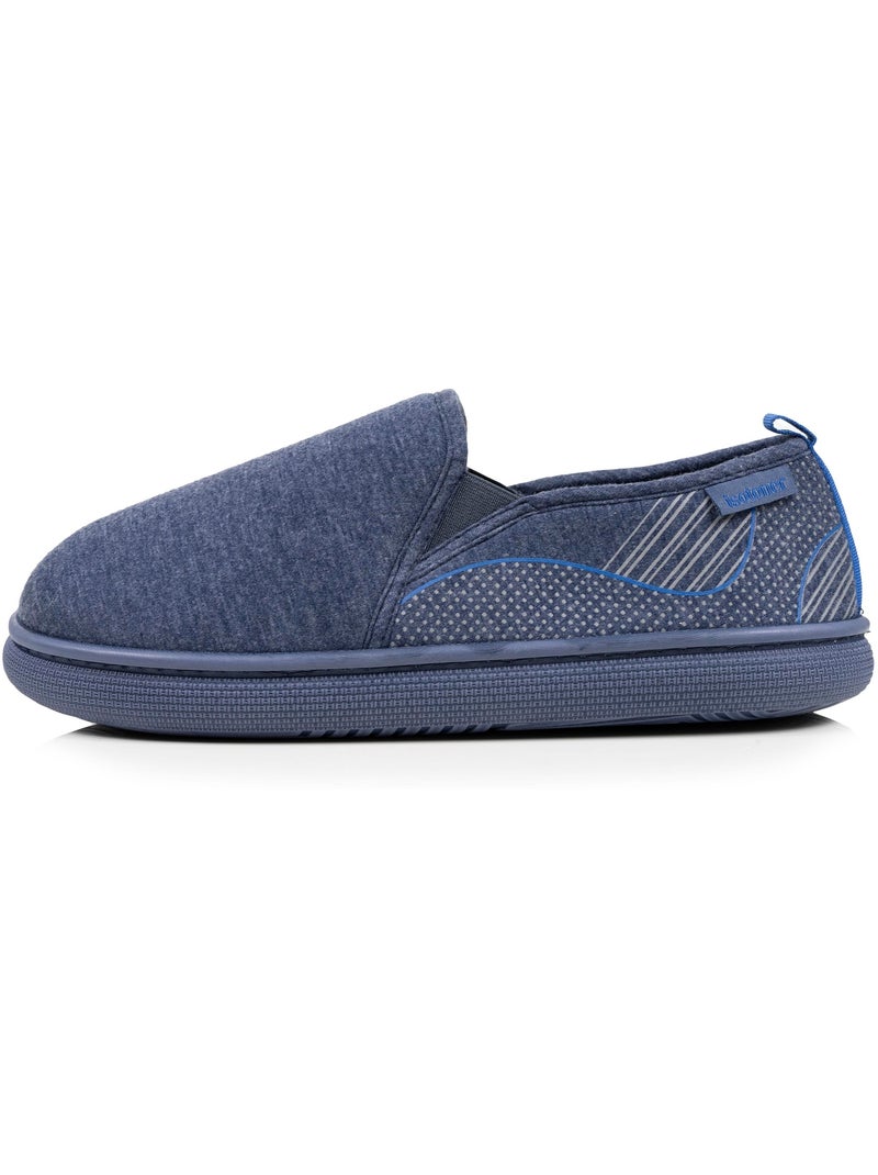 Pantofole chiuse maglia, suola bloup XTRA comfort, buon uomo Isotoner Blu marino - Kiabi