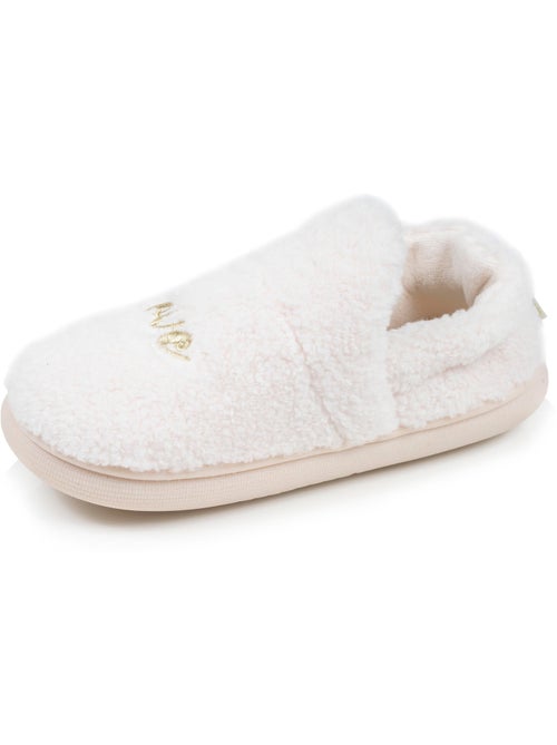 Pantofole chiuse materiale sherpa, suola bloup donna - Kiabi Pantofole chiuse materiale sherpa, suola bloup donna - Kiabi