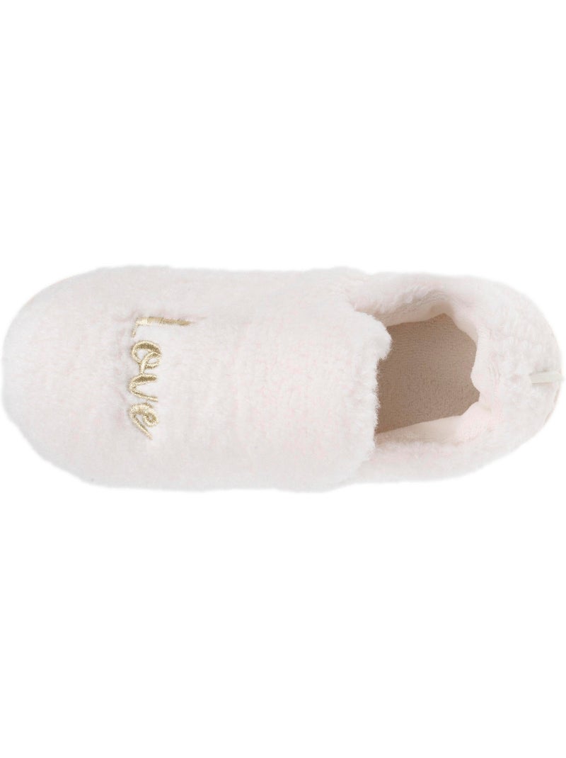Pantofole chiuse materiale sherpa, suola bloup donna Isotoner Avorio - Kiabi