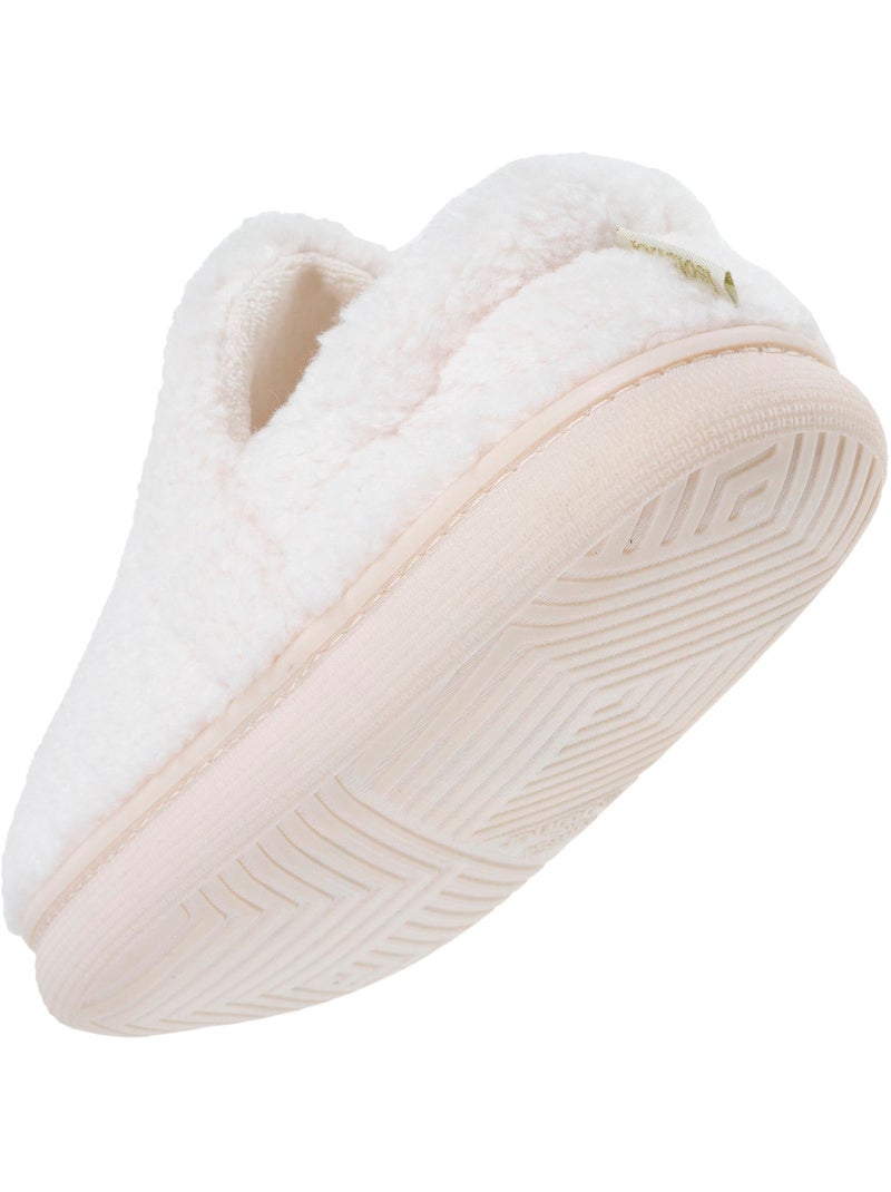 Pantofole chiuse materiale sherpa, suola bloup donna Isotoner Avorio - Kiabi
