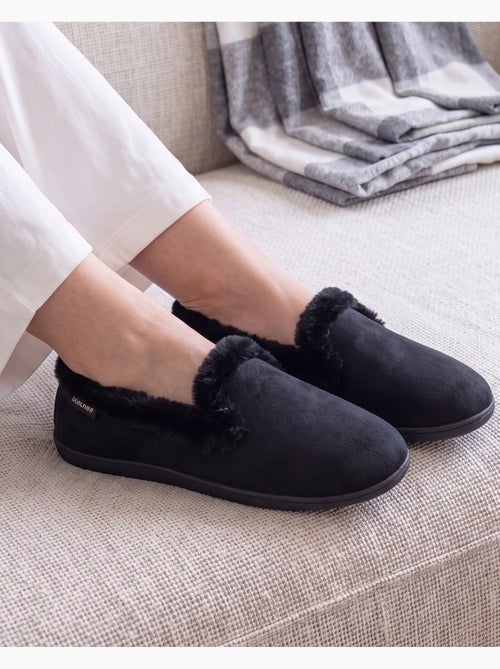 Pantofole chiuse microvelluto, suola ergonomica, schiuma donna - Kiabi Pantofole chiuse microvelluto, suola ergonomica, schiuma donna - Kiabi