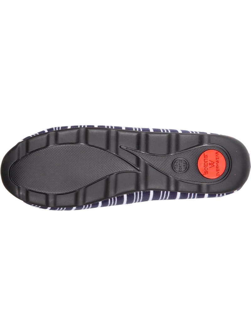 Pantofole chiuse molto confortevole, in jersey biologico donna isotoner Bianco Blu - Kiabi