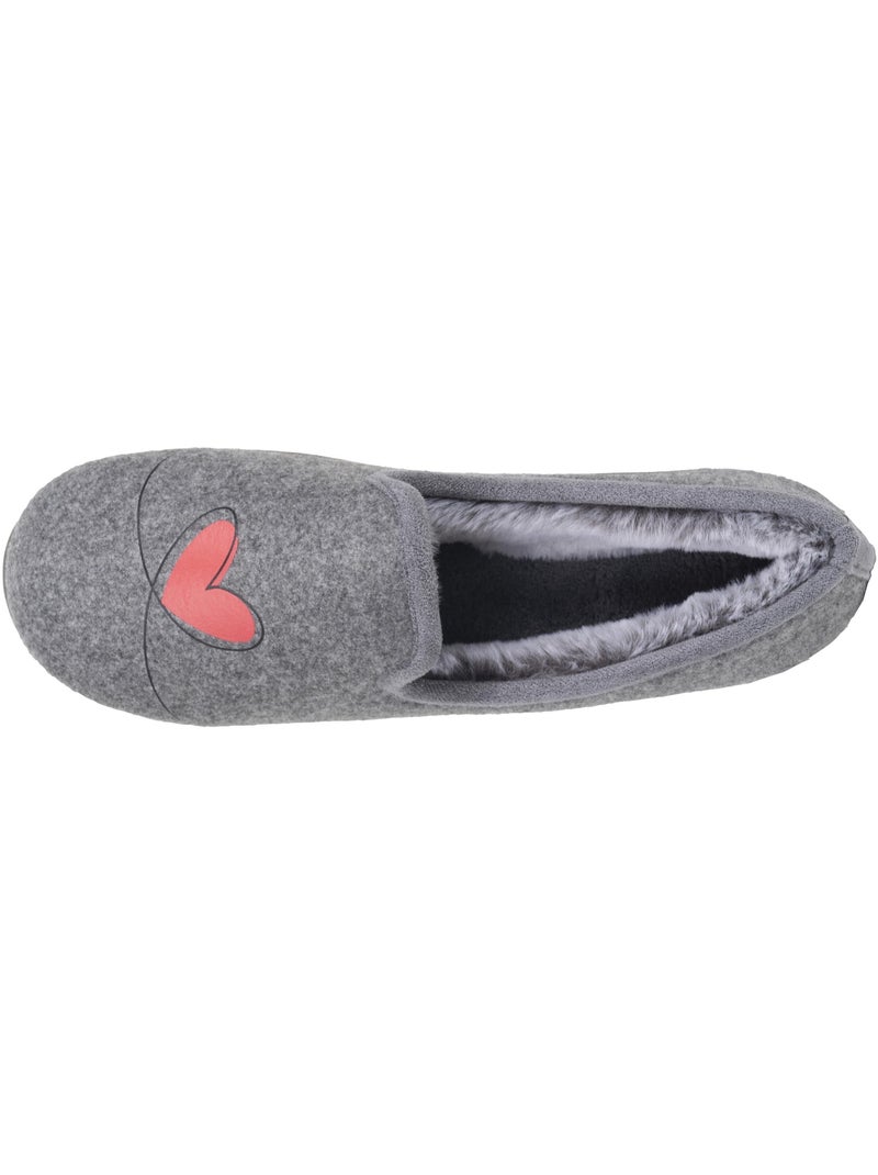 Pantofole chiuse morbida, ultraconfortevole e leggera, donna Grigio rosso - Kiabi