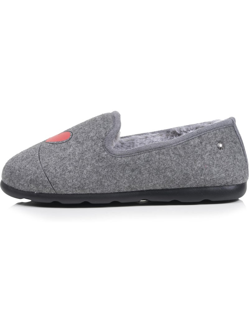 Pantofole chiuse morbida, ultraconfortevole e leggera, donna Grigio rosso - Kiabi