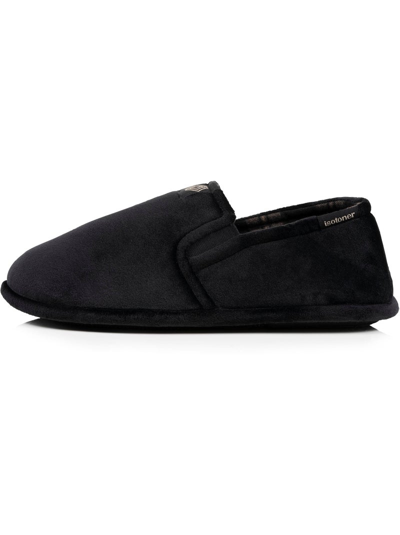 Pantofole chiuse morbido velluto, confortevole, sostiene uomo Isotoner Nero Marrone - Kiabi