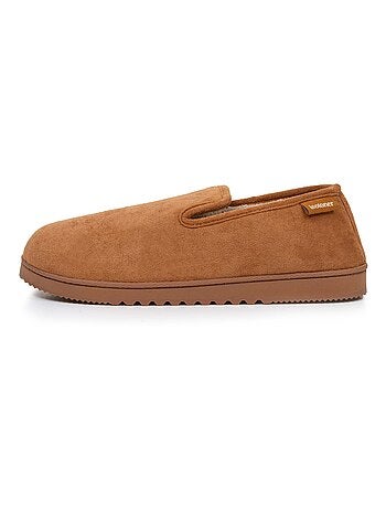 Pantofole chiuse scamosciato, caldo, confortevole uomo Isotoner