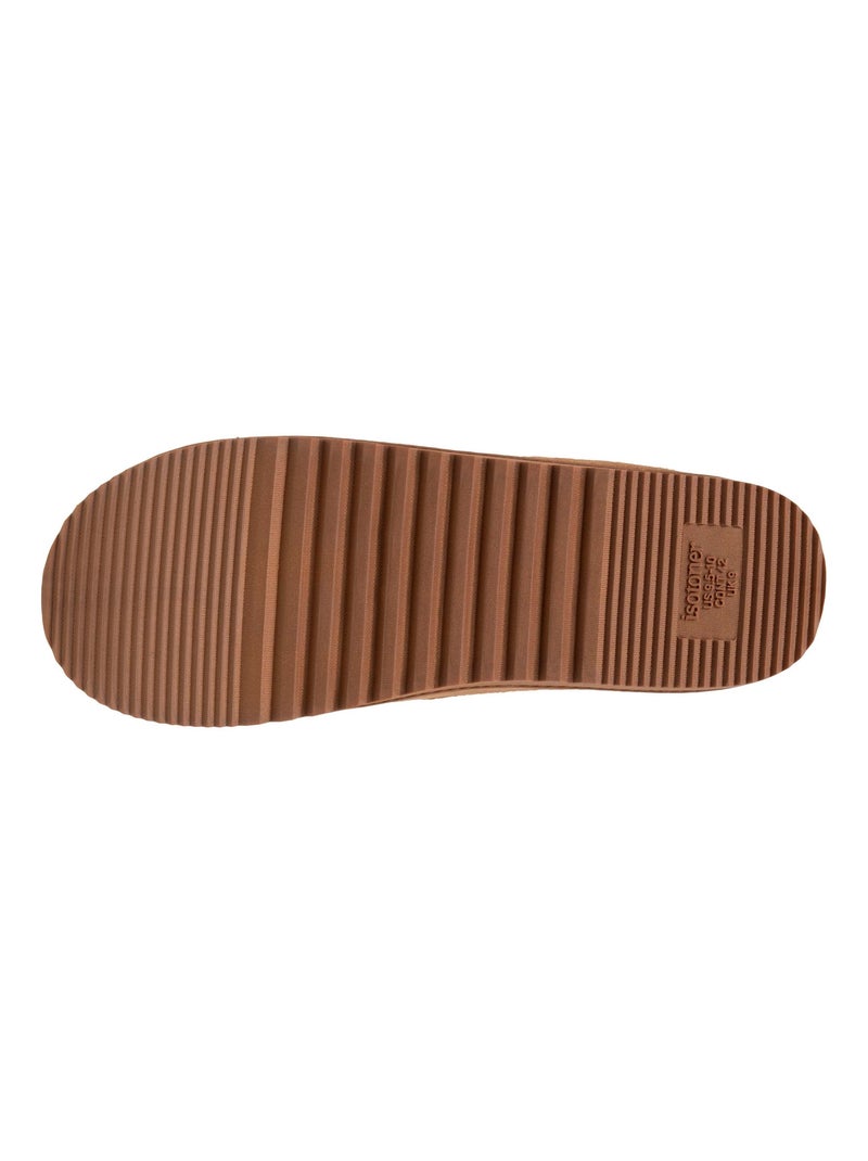 Pantofole chiuse scamosciato, caldo, confortevole uomo Isotoner Cammello - Kiabi