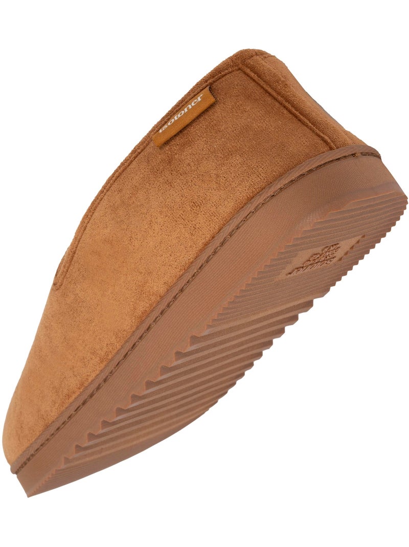 Pantofole chiuse scamosciato, caldo, confortevole uomo Isotoner Cammello - Kiabi