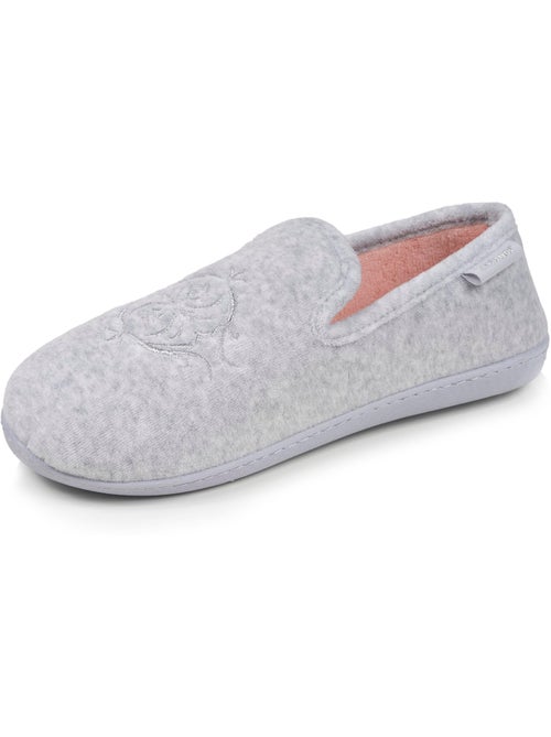 Pantofole chiuse soletta ergonomica in velluto con memory donna Isotoner - Kiabi