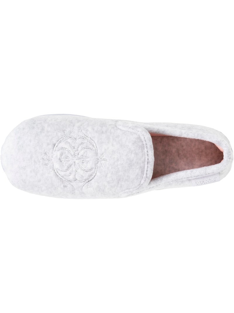 Pantofole chiuse soletta ergonomica in velluto con memory donna Isotoner Grigio melangiato - Kiabi