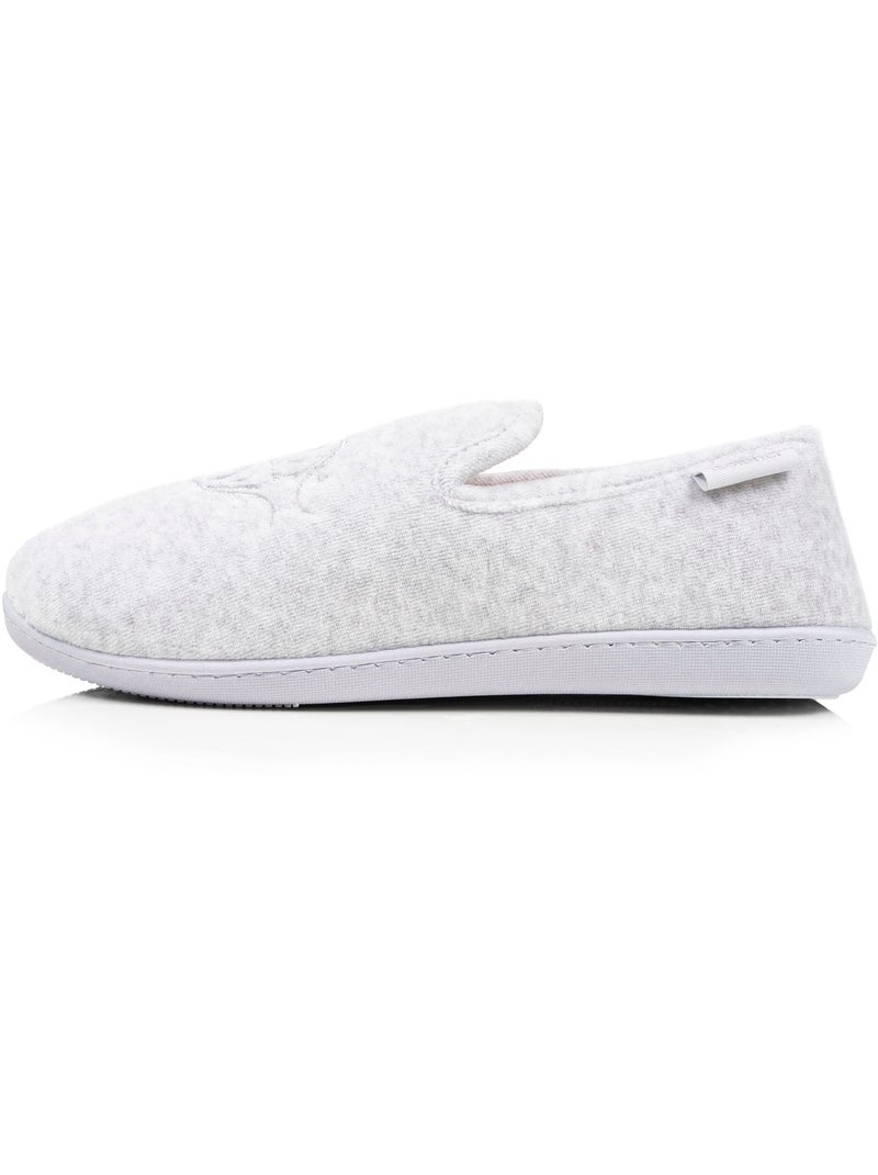Pantofole chiuse soletta ergonomica in velluto con memory donna Isotoner Grigio melangiato - Kiabi