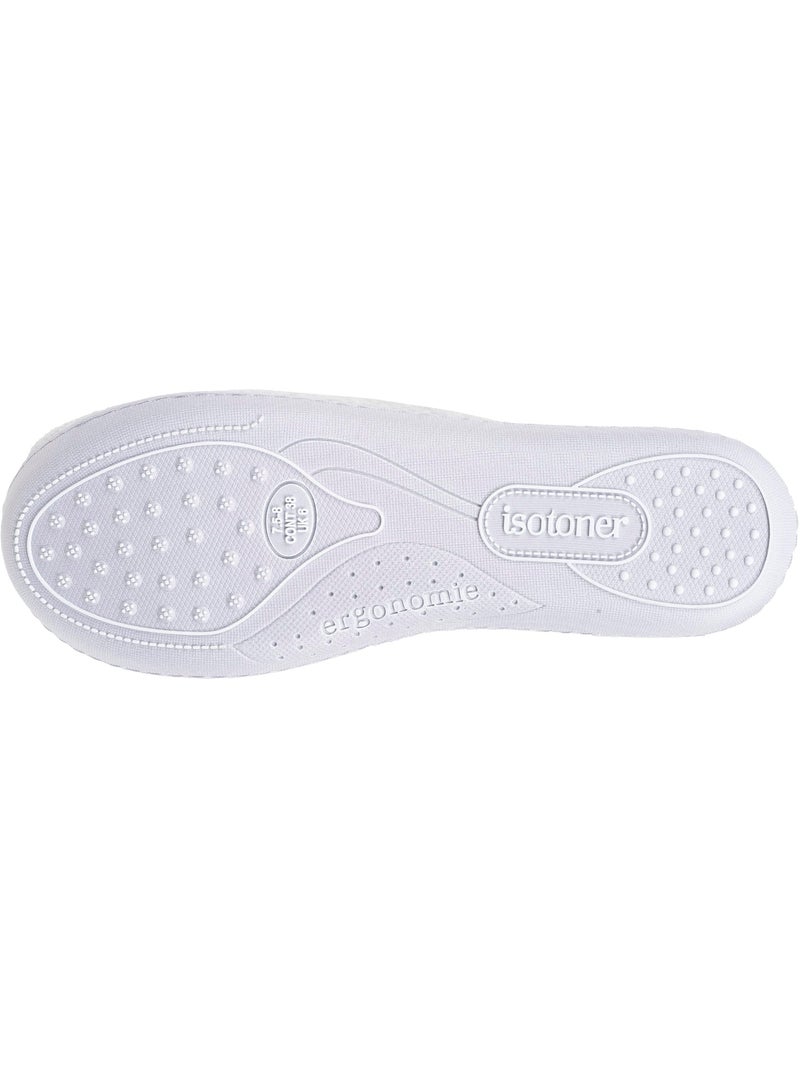 Pantofole chiuse soletta ergonomica in velluto con memory donna Isotoner Grigio melangiato - Kiabi