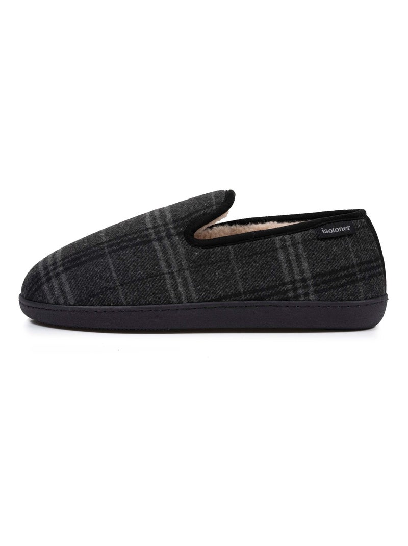 Pantofole chiuse soletta in memory foam uomo Isotoner Grigio nero - Kiabi