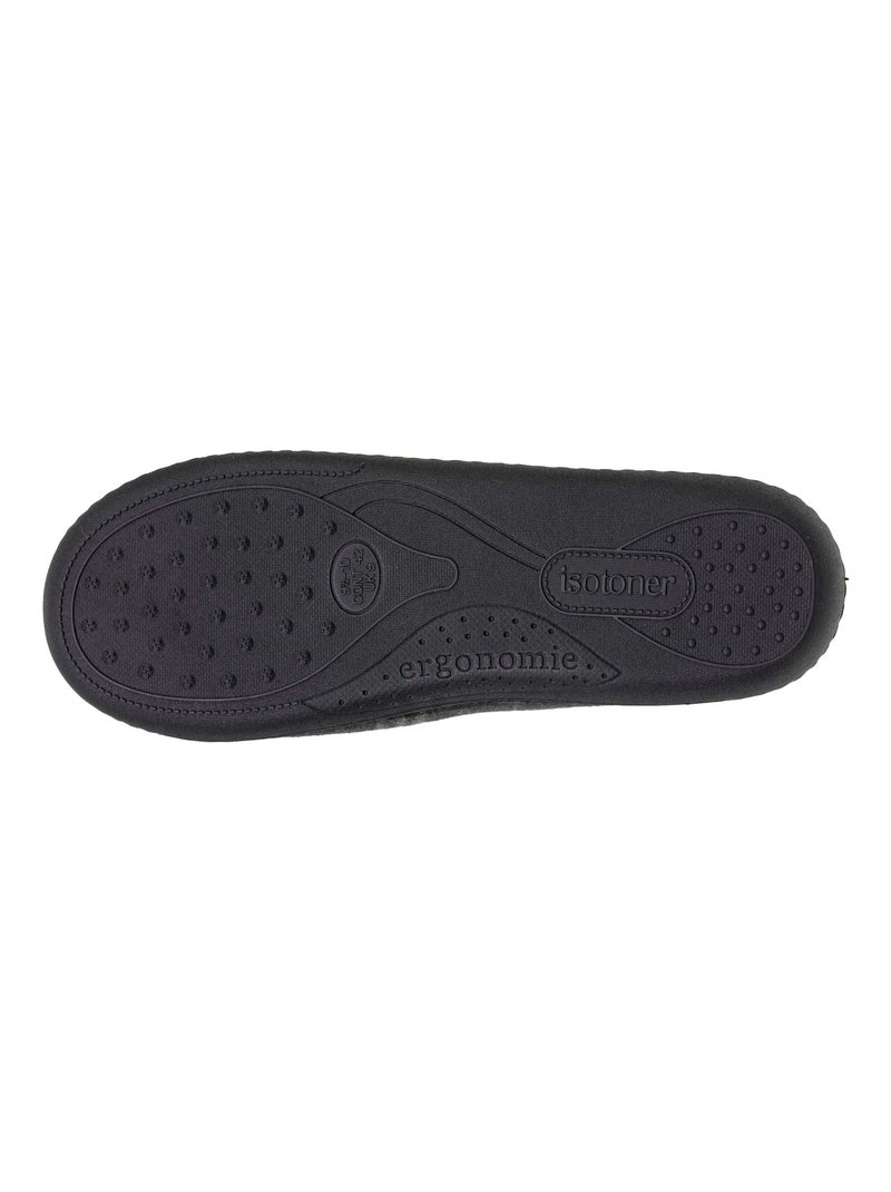 Pantofole chiuse soletta in memory foam uomo Isotoner Grigio nero - Kiabi