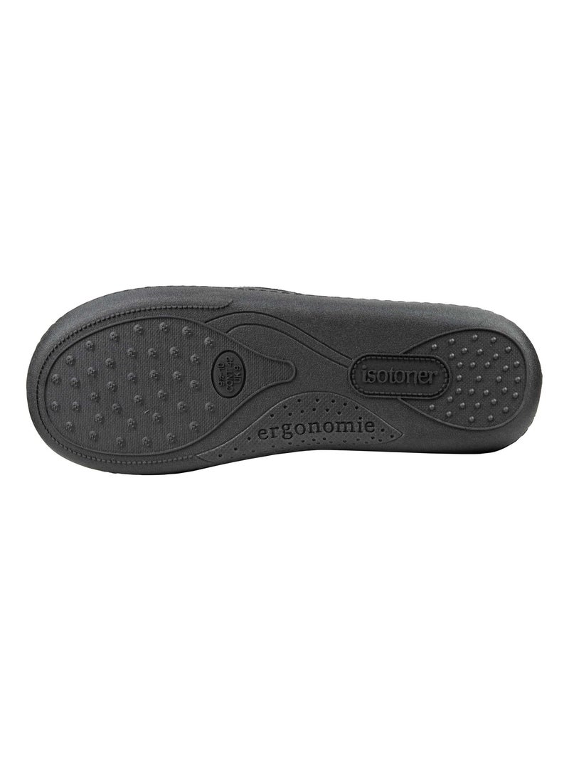 Pantofole chiuse soletta in memory foam uomo Isotoner Nero - Kiabi